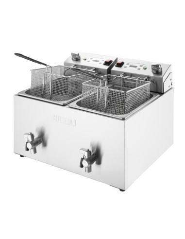 Friteuse électrique double Buffalo 2x8L - 16 L pro