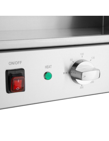 Plancha électrique Buffalo 2,2kW en acier poli - 520x330mm