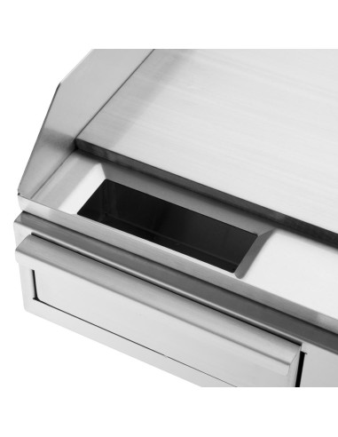 Plancha électrique Buffalo 2,2kW en acier poli - 520x330mm