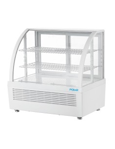 Vitrine réfrigérée comptoir Polar 100 L blanche - Compacte et puissante