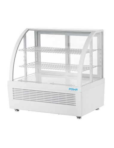 Vitrine réfrigérée comptoir Polar 100 L blanche - Compacte et puissante