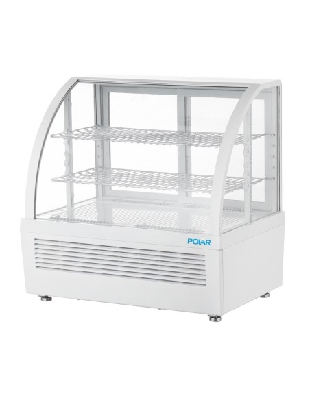 Vitrine réfrigérée comptoir Polar 100 L blanche - Compacte et puissante