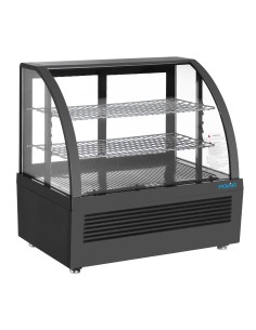Vitrine réfrigérée comptoir Polar 100L noire - Compacte et efficace