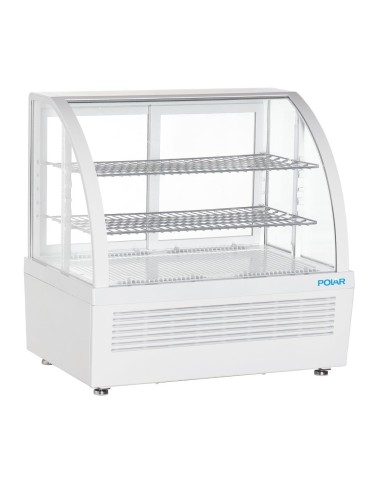 Vitrine réfrigérée comptoir Polar 100 L blanche - Compacte et puissante