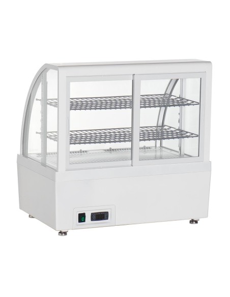 Vitrine réfrigérée comptoir Polar 100 L blanche - Compacte et puissante