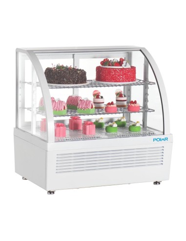 Vitrine réfrigérée comptoir Polar 100 L blanche - Compacte et puissante