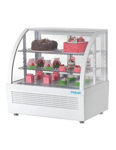 Vitrine réfrigérée comptoir Polar 100 L blanche - Compacte et puissante