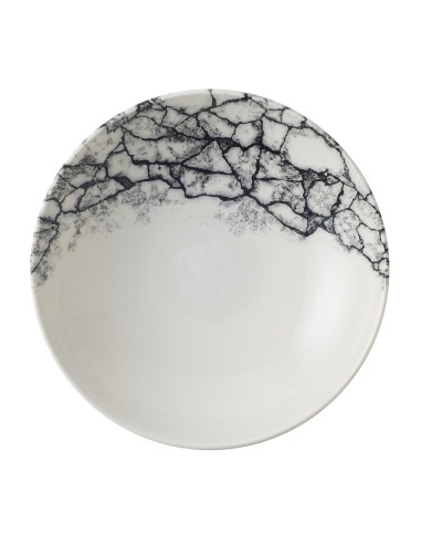 Assiettes rondes Churchill Kintsugi Quartz Black 182 mm - Lot de 12