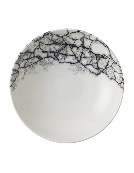 Assiettes rondes Churchill Kintsugi Quartz Black 182 mm - Lot de 12