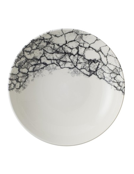 Assiettes rondes Churchill Kintsugi Quartz Black 248mm - Lot de 12