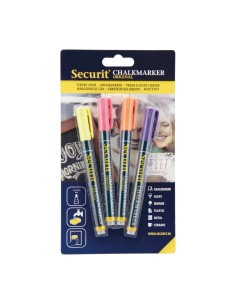 Marqueurs craie liquide Securit 1-2mm - lot de 4