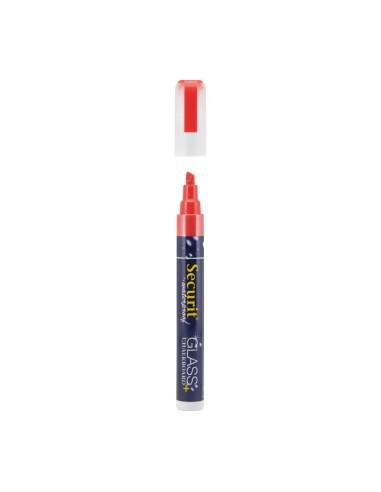 Marqueur craie waterproof Securit rouge 2-6mm