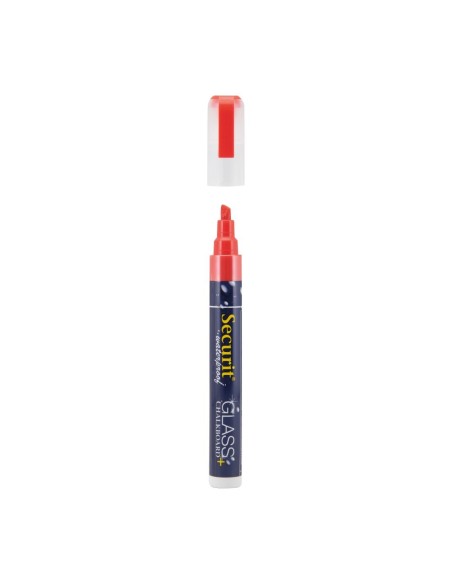 Marqueur craie waterproof Securit rouge 2-6mm