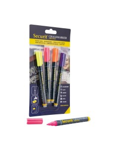 Marqueurs craie liquide Securit 1-2mm - lot de 4 2