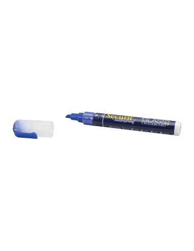 Marqueur craie waterproof Securit bleu 2-6mm
