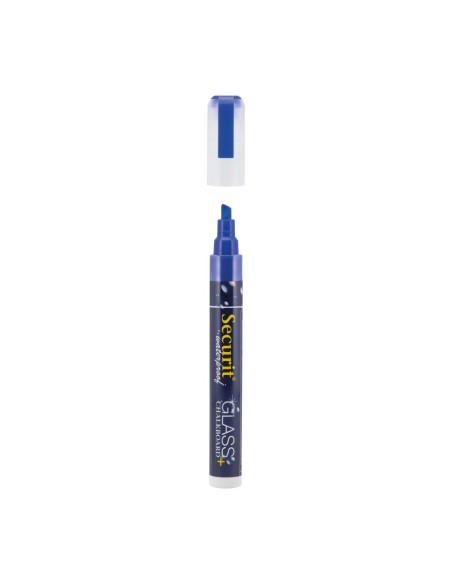 Marqueur craie waterproof Securit bleu 2-6mm