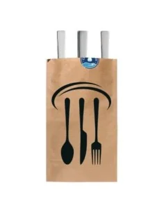 Pochettes à couverts en papier kraft recyclable et scellable (lot de 2000) 2