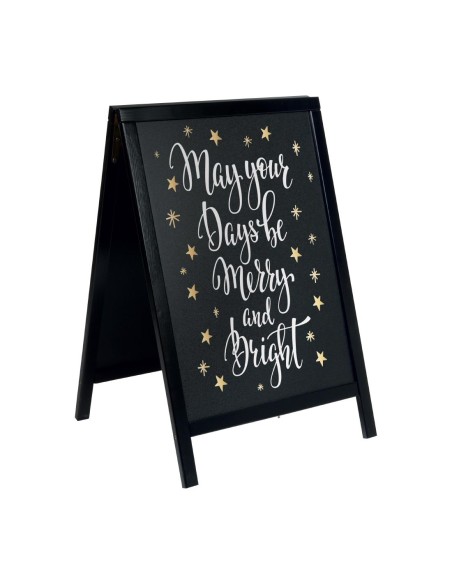 Petit panneau de trottoir Securit noir - 895x570 mm
