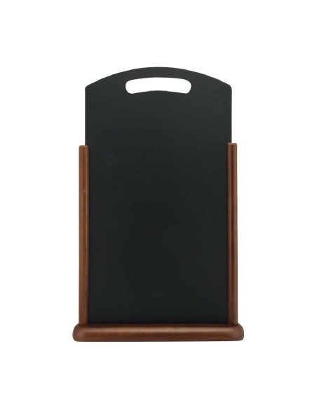 Chevalet de table wengé XL Securit - Promotion menu