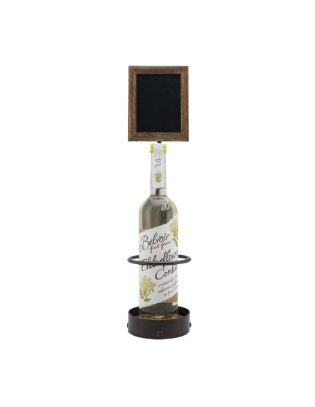 Présentoir à vin Securit 1 bouteille - fonte et bois