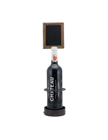 Présentoir à vin Securit 1 bouteille - fonte et bois