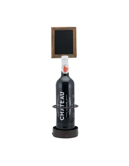 Présentoir à vin Securit 1 bouteille - fonte et bois