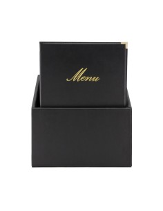 Boîte 20 protège-menus A4 Securit Classic noir 2