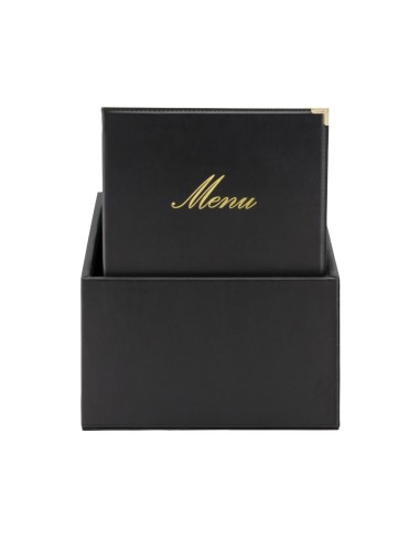 Boîte 20 protège-menus A4 Securit Classic noir