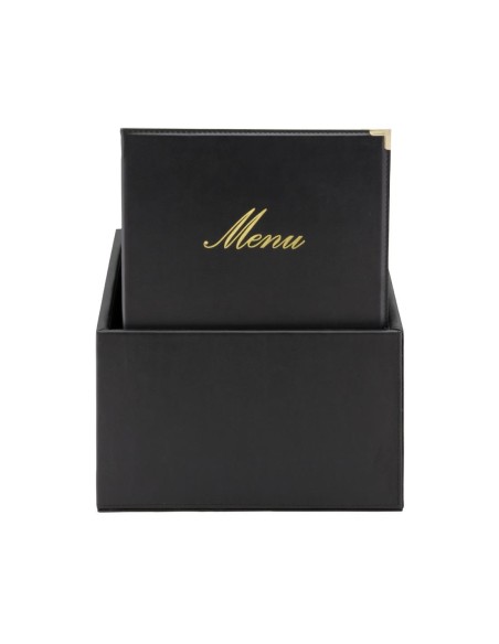 Boîte 20 protège-menus A4 Securit Classic noir