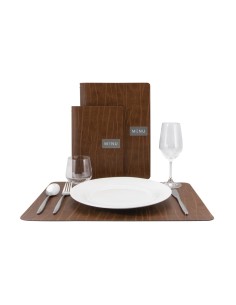 Set de table en cuir recycle Securit Leather marron - Durable 2