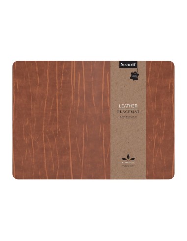 Set de table en cuir recycle Securit Leather marron - Durable