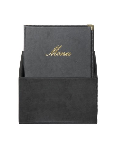 Boîte 20 protège-menus A4 Securit Classic noir