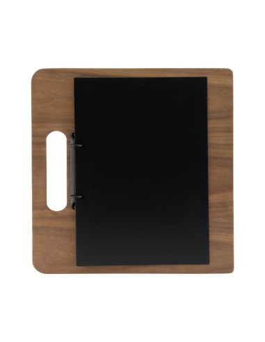 Planche porte-menu à anneaux Securit Walnut - bois laqué