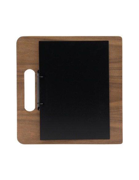 Planche porte-menu à anneaux Securit Walnut - bois laqué