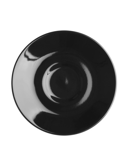 Soucoupes expresso Olympia Café noires 116mm - lot de 12