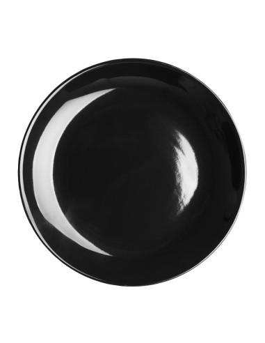 Assiettes creuses Olympia Café noires 205mm - lot de 12