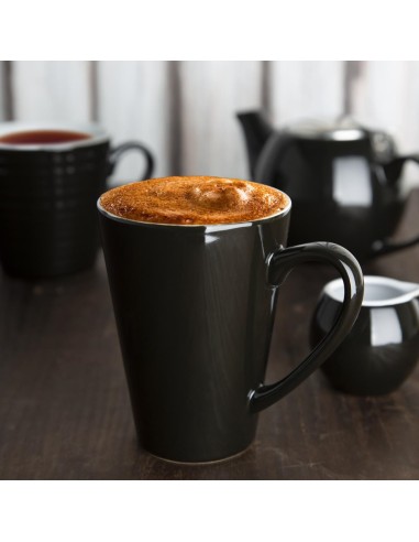 Tasses à latte Olympia Café 340 ml noir - lot de 12