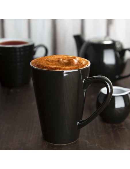 Tasses à latte Olympia Café 340 ml noir - lot de 12