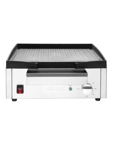 Plancha électrique Buffalo 1,8kW - Plaque fonte, thermostat 300°C