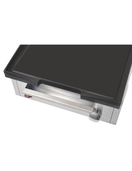 Plancha électrique Buffalo 1,8kW - Plaque fonte, thermostat 300°C