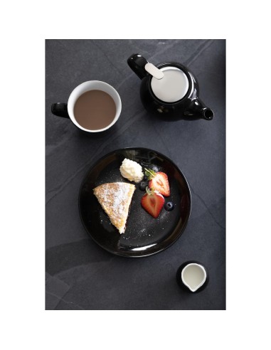 Assiettes creuses Olympia Café noires 205mm - lot de 12
