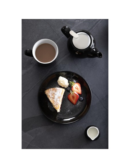 Assiettes creuses Olympia Café noires 205mm - lot de 12