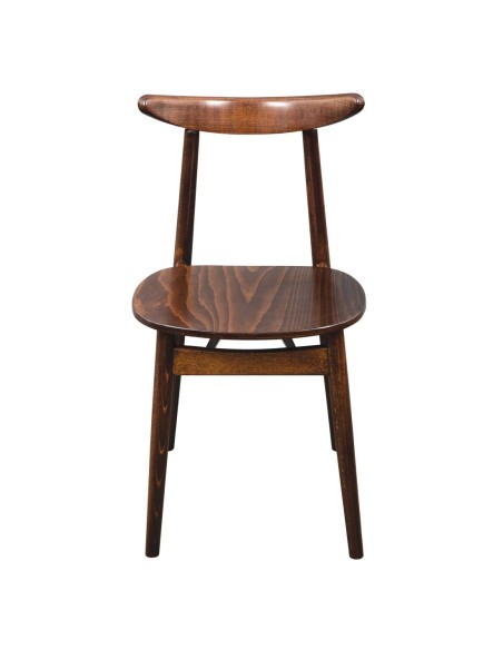 Chaises en bois courbé Fameg Cowhorn noyer naturel - lot de 2