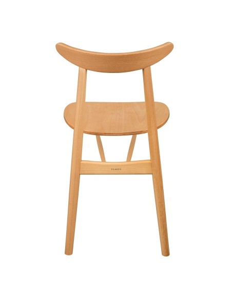 Chaises en bois courbé Fameg Cowhorn hêtre naturel - lot de 2