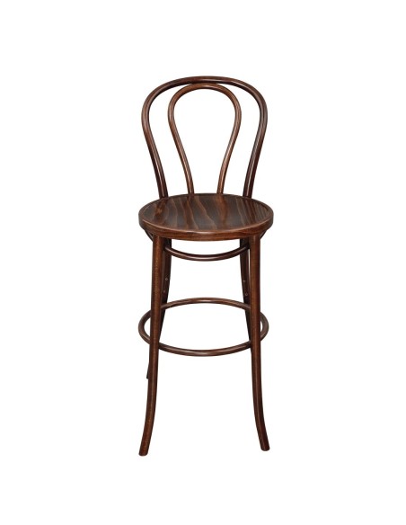 Tabouret haut bistro Fameg noyer - design vintage