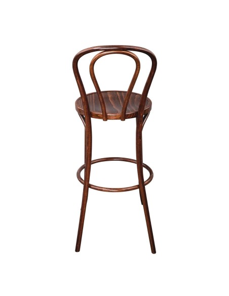 Tabouret haut bistro Fameg noyer - design vintage