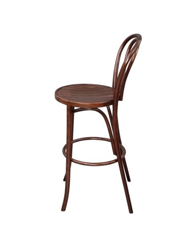 Tabouret haut bistro Fameg noyer - design vintage