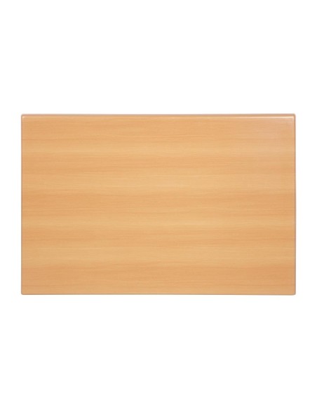 Plateau de table rectangulaire pré-percé Bolero - Hêtre 120x80 cm