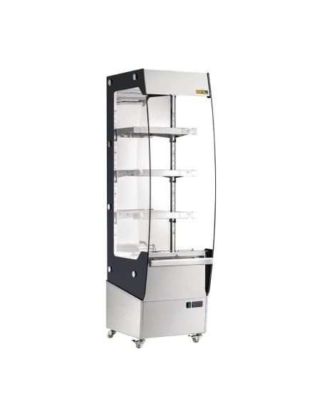 Vitrine libre-service chauffante slim Buffalo 220L - LED