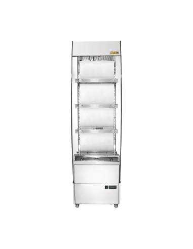 Vitrine libre-service chauffante slim Buffalo 220L - LED